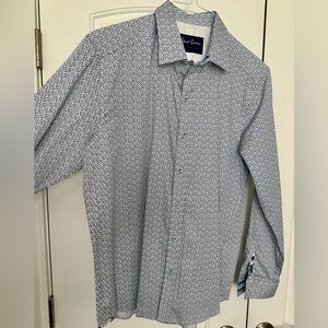 Robert Graham White and Navy Microdot Dress Shirt